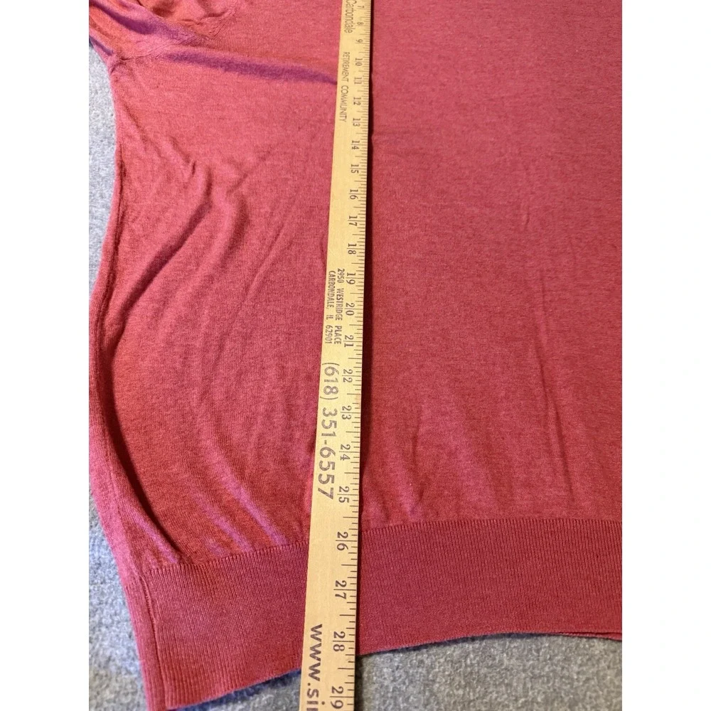 Peter Millar Crown Soft Sweater Men's L Red Pullover Cotton Silk Buisness Casual